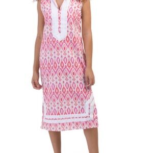 Sail to Sable Pink and White Midi Dress NWT- size XXS